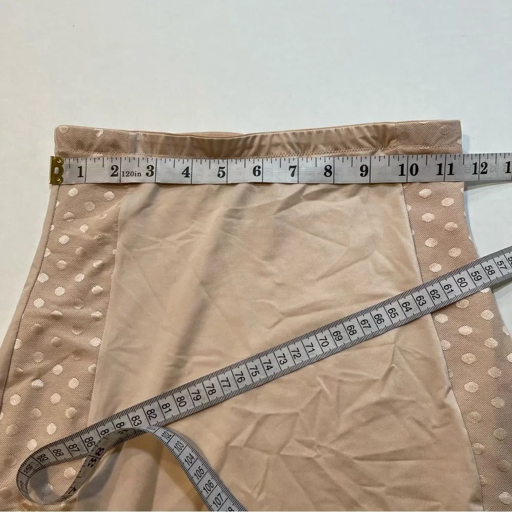 Assets by Spanx Tan/Nude Slip High Waist Polka Dot, Size L